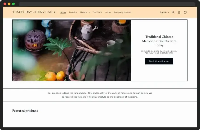 TCM Chenyitang — Wellness Storefront